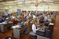 Cowley factory BMC 1965 typing pool