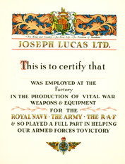 Joseph Lucas Ltd 1940s