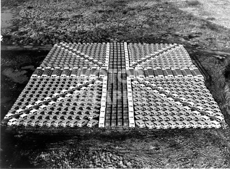 Minis in Union Jack formation 1960