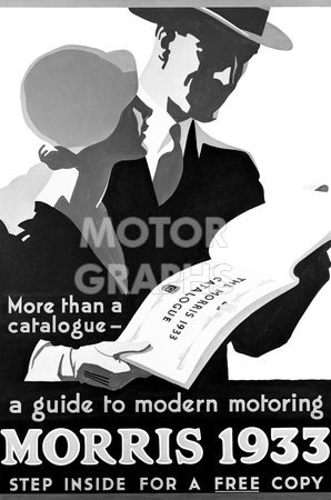 Poster Morris cars 1933