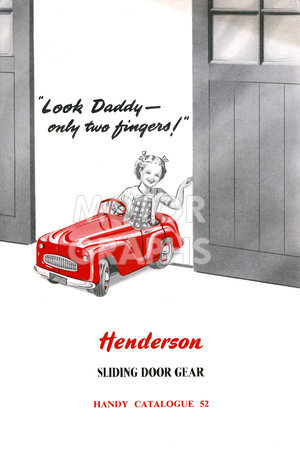 Henderson's sliding gear for garage doors