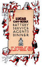 Lucas programme and menu 1933