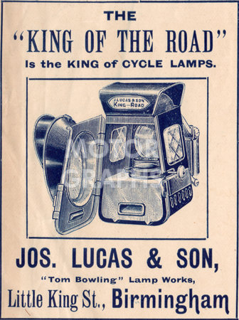Lucas cycle lamp 1890s
