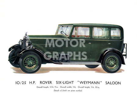 Rover 10/25 Six-Light  saloon 1930