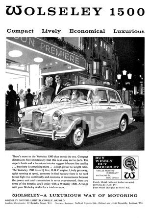 Wolseley 1500 Mk 3 1962