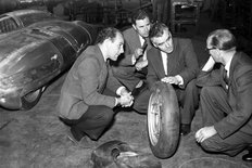Stirling Moss and Syd Enever 1957