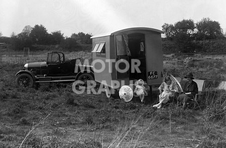 Morris Bullnose coupe 1924 and caravan