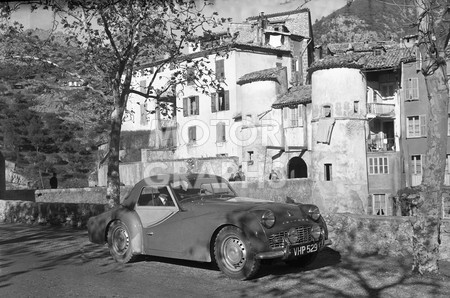 TR3A at Entrevaux 1957