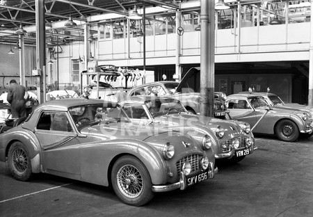 Triumph TR3 rally cars 1958