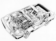 Triumph TR8 line drawing 1978