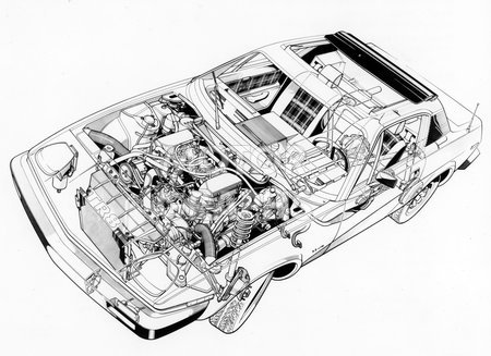 Triumph TR8 line drawing 1978