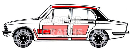 Triumph Dolomite line drawing 1977