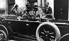 Winston Churchill and Stanley Baldwin in Wolseley 1930s