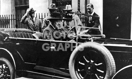 Winston Churchill and Stanley Baldwin in Wolseley 1930s