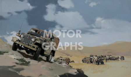 BMIHTOil Painting Land Rover Army