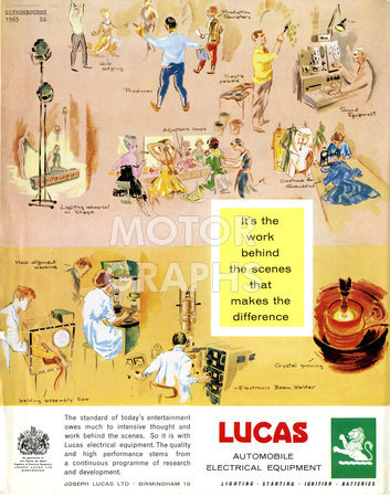 Lucas Advertisement Behind The Scenes 1965