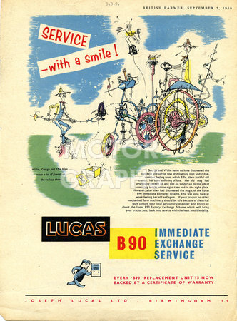 Lucas B90 Advert 1959