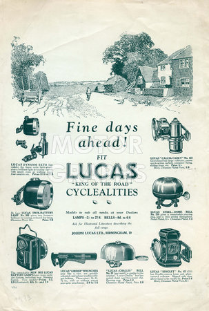Lucas Cyclealities Advert