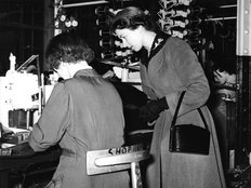 Lucas Queen Elizabeth With Worker 1955