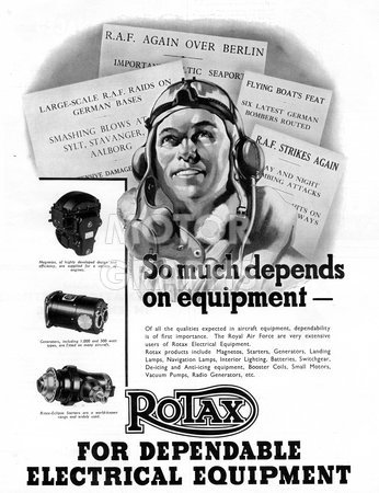 Lucas WWII Rotax Advertisement 1940