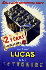 Lucas Car Batteries Poster