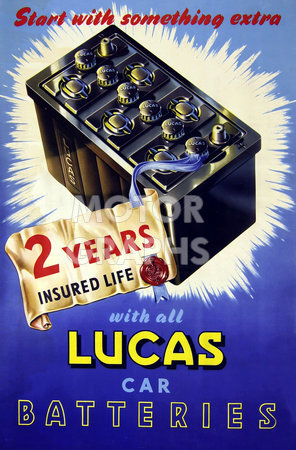 Lucas Car Batteries Poster