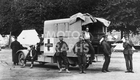 Soldiers With Ambulance WWI